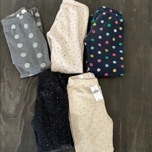 Lot of 5 gap kids girls leggings
